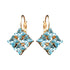 Auskari "Kristāla Viesuļvētra (Aquamarine Blue)" ar Swarovski™ kristāliem